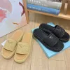 Klassische Designer -Sandalen berühmte Designerin Frauen häkeln flache Gleitschildsandal -Plattform -Absätze Slider Chunky Strick -Schieber