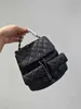 Tasche Tasche High Definition Xiangnanma Cowhide Backpack 23c Duma Diamond Grid Kette Rucksack kleiner Süßkartoffel kleiner duftender Wind Mini -Rucksack