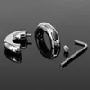 Nxy Cockrings Metal Male Cockring Clamp Chastity Cage Adult Sex Toys Screws Penis Ring Bondocage Scrotum Dick Strenter Cock Delay for Men 240427