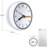 Настенные часы мини -душевые часы водонепроницаемые IP24 всасывающая чашка для ванной комнаты для ванной комнаты для туалетной кухни (кухня (