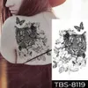 Tattoo Transfer Animal Waterproof Temporary Tatto Sticker Tiger Wolf Snake Skull Rose Glitter Body Art Transfer Fake Tattoo Men Women Tattoos 240426