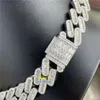 Pass Diamond Tester Hip Hop Schmuck Silber 925 Halskette VVS Moissanit Diamant Feste kubanische Verknüpfungskette