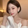 Gestüt Ohrringe französische Licht Luxus Imitation Perle Herz für Mädchen Frauen koreanische Mode Kristallohrring Braut Eleganter Schmuck