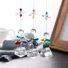 Decorative Figurines Rainbow Angel Suncatcher Crystal Sun Catchers Rear View Mirror Car Charm Home Wedding Decoration Wind Chimes Macrame#25