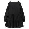 Casual Dresses Spring Women's 2024 Fashion Black Swan Beautiful Hollow Out Embroidered Mini Dress Retro Vestidos
