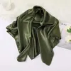 Bandanas Durag fast färg 90 * 90 cm silkescarf foulard satin headscarf cheveux halsringning huvudduk kvinnors hår halsduk tillbehör 240426