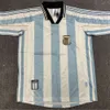 Jerseys de fútbol Síbles para hombres 1494 Copa Mundial 1998 Argentina Home and Away Jersey Tamaño de 10 m Rado N Classic Jersey de fútbol de manga corta