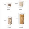 Storage Bottles Multigrain Plastic Lock Lid Keep Fresh Food Canister Organizer Containers Tank Sealed Box