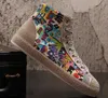 Designer Party Rock Kluby nocne buty graffiti męskie buty Blask Rhinestone Sneakers High Outdoor Rekrea