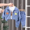 Kledingsets Designer Kinderkleding Babykleding Spring herfst jongens cartoon corduroy jas beer t-shirts broek tracksuits peuter kinderen pakken