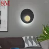 Lampes murales 8m la lampe LED moderne Interior créatif Simple Black Sconce Lights for Decor Home Living Room Bedroom Corridor