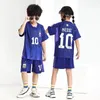 Kids football suits for primary and secondary school competitionl kits 22 23 24 MESSIS Soccer Jerseys baby football shirtssoccer training suit uniform