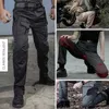 Pantalon pour hommes Pantalons imperméables tactiques Swat Combat Troops Soldier Multi Pocket Imperproof et Durable Casual Goods Pantals for Men 2022L2404
