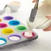 Stampi da 12 pezzi/set di torta in silicone stampo tondo a forma di muffin cupcake stampi da cucina cottura cuocere da forno per torta fai da te