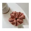 Andere gezondheidsschoonheidsartikelen Lady Hair Scrunchies Ring Stretch Haarband vaste kleur Elastische Bubble Sports Dance Silk Soft Charming Band P DH1C7