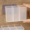 Storage Boxes 3 Grids Clear Plastic Punch Free Makeup Brush Lipstick Multifunctional Box Container Ornaments