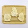 Formy 1/6PCS Boże Narodzenie 3D Formy Biscuit Expossing Forma Sugarcraft Deser Baking Plastikowe ciasto
