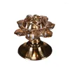 Kandelaars Classical Glass Lotus Holder siertafel metalen kandelaar Glaswerk Accessories voor thuiscafé en bar decor