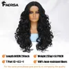 Perucas sintéticas perucas pretas marrons encaracolados com renda sintética Frente adequada para mulheres sem cola laranja fêmea 13x4x1 Role-role-playing Hair diariamente q240427