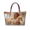 Sacs à bandouliers drôles 3d dck -hund chien modèle de fourre-tout pour femmes femmes top-handle voyage grand sac à main