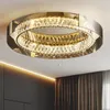 Lampada a soffitto in cristallo a LED in stile di lusso moderno per soggiorno camera da pranzo cucina cucina rotonda a soffitto cristallo lampadario