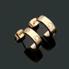 Classic luxury earrings designer brand designer jewelry earrings diamond ring 316L stainless steel 18k gold rose silver ladies earrings girl wedding jewelry gift