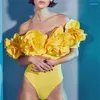 Kadın Mayo İki Parça 3D Baskılı Push Up Kadın Tüp Top Bikini Seti Zayıflama Mayo Takım Mayo Plajı Giyim Yüksek Kalite 2#