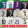 Retro Real Madrids Soccer Jersey Shirts de football à manches longues Guti Ramos Seedorf Carlos 10 11 12 13 14 15 16 17 Ronaldo Zidane Raul Old Mode