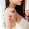 Tattoo Transfer Waterproof tillfällig tatuering klistermärke Flower Fjäril Whale Fake Tatto Flash Tatoo Tato For Girl Women 240427