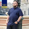 Herren -Hemd -Shirts Sommer -Männer -Shirt Kurzarm Plus Größe Big 8xl Hochzeit 9xl 10xl 12xl formelle Bürogeschäft Marine Blau Schwarz