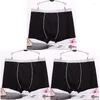 Calzoncillos 3pcs Boxers Boxers Boxers Spandex Spandex sexy masculino sólido sólido homme plus talla xl-7xl 2996