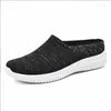Casual schoenen vrouwen gevulkaniseerd plat single ultra licht ademend mesh slipper plus size loafer zapatos de mujer