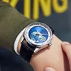 Armbandsur Kuerst Star Moon Series Automatisk mekanisk vattentät mens s Chen Luminous Casual Fashion Q240426
