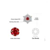 Kolczyki stadninowe Jewelrypalace Kwiat Stworzony czerwony rubin 925 srebro dla kobiety moda drobna biżuteria