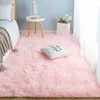 カーペットぬいぐるみピンクのカーペットリビングルーム柔らかいふわふわエリアラグ用ベッドルームベッドサイドノンスリップ厚い床マットキッズルームの装飾