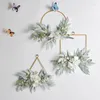 Decorative Figurines 3PCS Nordic Style Simple Floral Hoop Round Triangle Square DIY Wire Wreath Frame Home Decor Crafts Plant Container