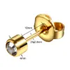 Stud 2pcs/lot Steel Earring Studs Ear Piercing Gun Birthstone Gem Ear Studs Earring Stud Tragus Cartilage Helix Piercing Jewelry d240426