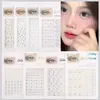 Tattoo Transfer Eye Makeup Stickers Acrylic Diamond Face Stickers Pearl Nail Jewelry Stage Music Festival Bar Makeup Childrens Tattoo Stickers 240427