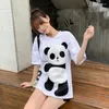 Женские футболки Tice Fluffy Panda с короткими рукавами для женщин o eck ose forcual винтажные футболки мультфильм Y2K Fashion Summer