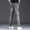 Мужские джинсы Mens Fashion Brand Ultra Thin Design Cool Hip-Hop персонализированная молния мода мода ретро вышитые мужские Pantsl244