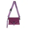 Bag Fashion Unisexe simplement Crossbody Sacs Nylon Couleur solide simple Messager Messenger Chain Travel Small Waist Handbag pour les femmes 2024