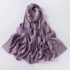 Shawls 2023 Luxury Stitch Diamond Floral Bubble Chiffon Instant Hijab Shawls Dama de alta calidad Bufandas Ramadan Muslim Sjaal D240426