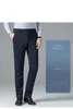 Herenbroek winterijs zijden stretch suit slank fit broeken in solide kleur buiten verfijnd en comfortabel