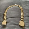 Hip Hop Jewelry Chain 14k 25mm 24 700G 999 Silver Smärta Kubansk kedja med isad Moissanitlås Iced Out Cuban Link Chain