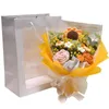 Fiori decorativi fatti a mano in lana gialla girasole rosa rosa baby fiore bouquet dono della giornata dell'insegnante