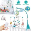 Mobiles# Baby Mobile Rattles Toys 0-12 Months For Baby Newborn Crib Bed Bell Toddler Rattles Carousel Musical Cots Toy For Kids Gift d240426