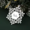 Christmas Decorations Gift Tags With Name And Snowflake Laser Cut Names Custom Wooden Personalized Decor