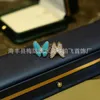 Designer Version élevée V-Gold Material Butterfly Turquoise Open Ring Able et généreux de haute qualité