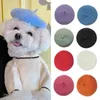 Appareils de chien béret chapot chiots décoratifs laine de laine