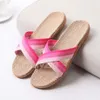 Casual Home für Mntrerm Slipper Sneakers Sommer gemischte Farben Floor Frau Innenflats Schuhe Kreuzwäsche Slipper Terlik 23031 70